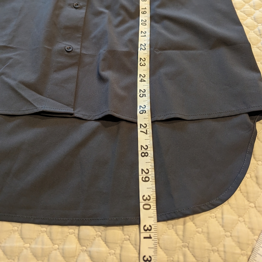 Te Verde Travel ‎ Commute Button Down Shirt Blouse Small Gray - Picture 8 of 10